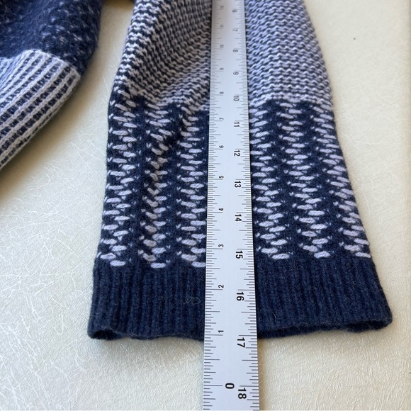 Madewell 100% MERINO WOOL Patchwork
Collage Cardigan In Indigo Women Size Large - Picture 7 of 9